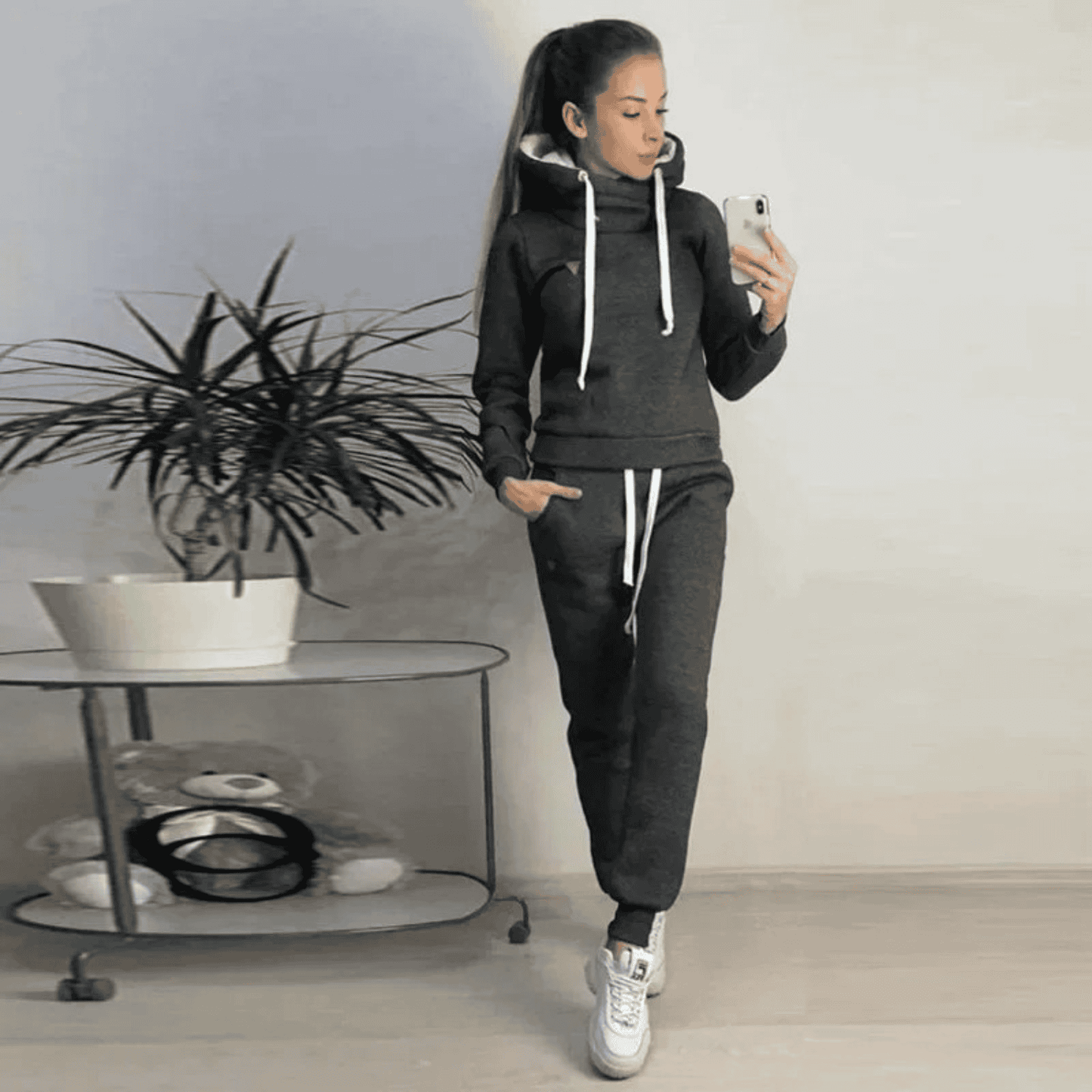 Ensemble de survêtement à capuche et pantalon long pour femme - Image 2