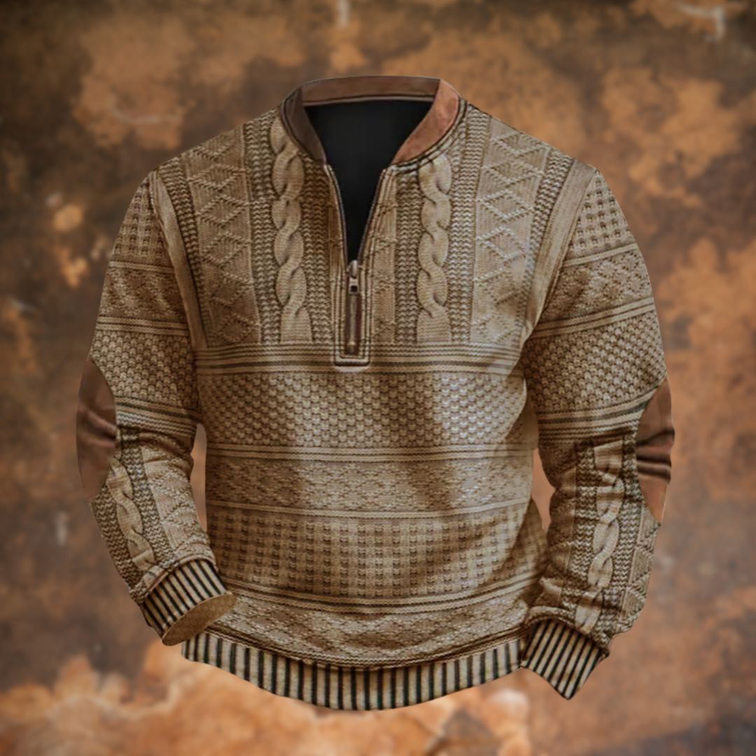 Pull en Tricot Homme à Col Zippé Court - Image 3