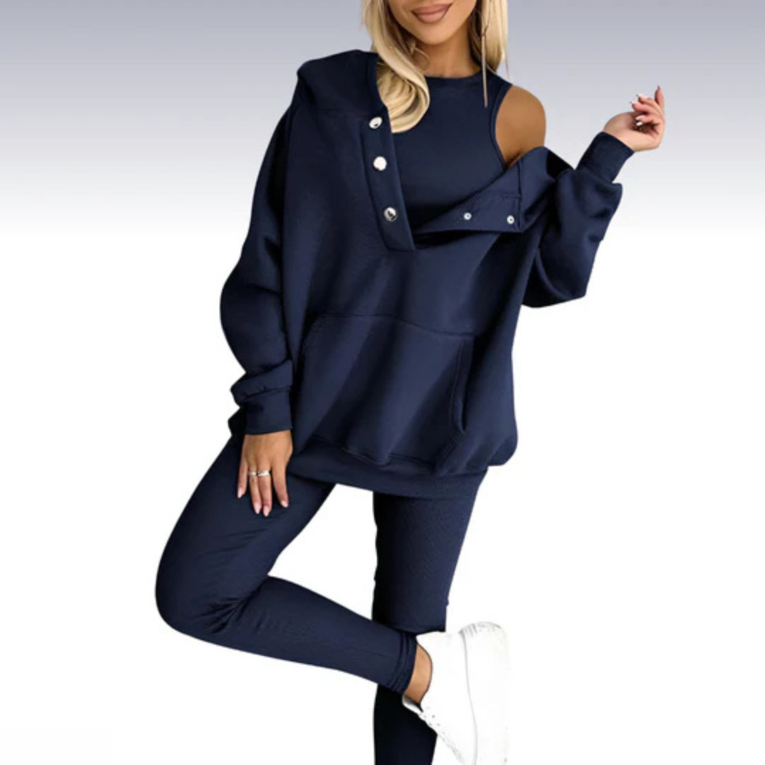 Ensemble de survêtement à capuche pour femme - Image 4
