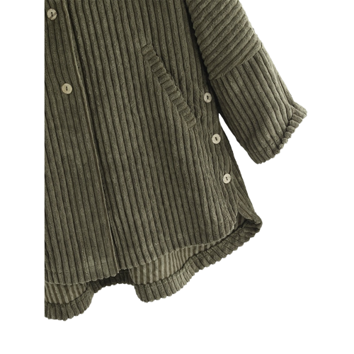 Veste en velours côtelé à capuche pour femme - Image 7