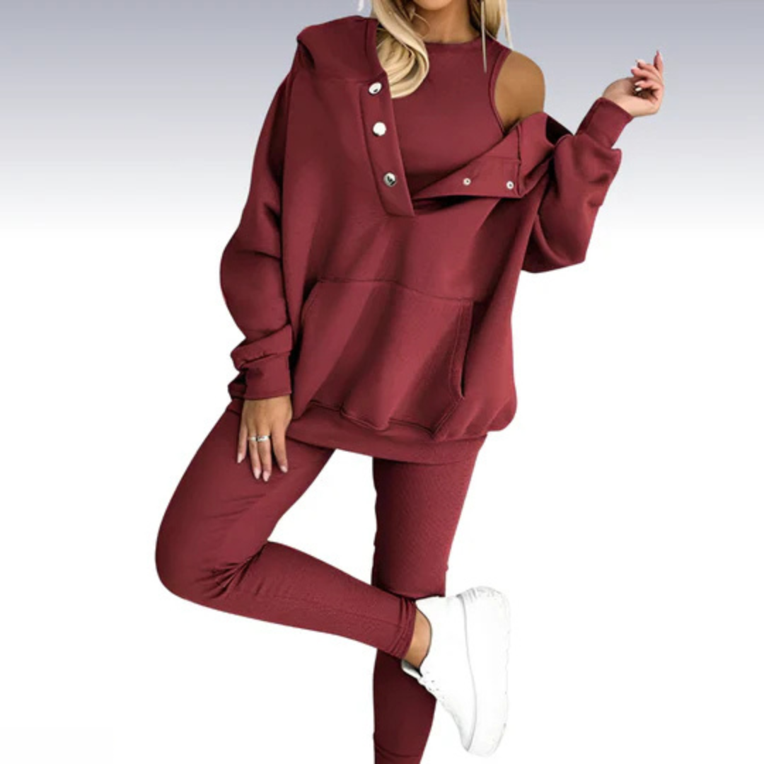 Ensemble de survêtement à capuche pour femme - Image 5