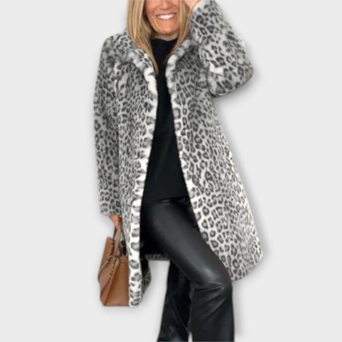Manteau Long Imprimé Animal Femme - Image 2
