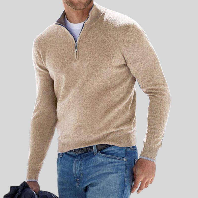 Pull Femme Manches Longues Col Zippé 1/4 - Image 7