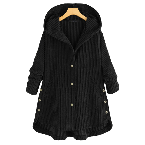 Veste en velours côtelé à capuche pour femme - Image 5