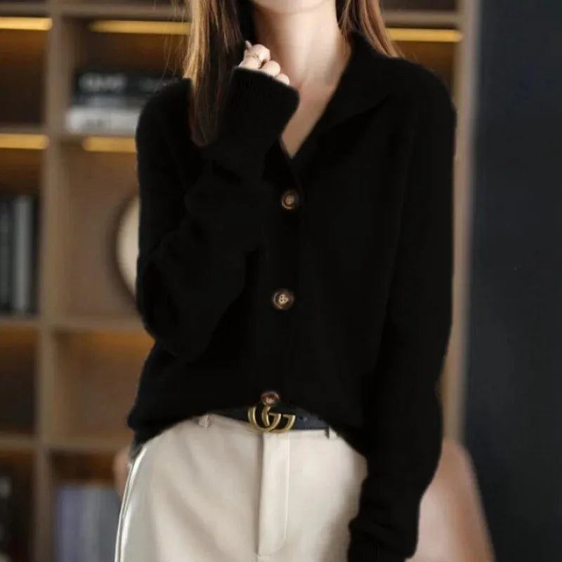 Pull Femme Boutonné à Col - Image 2