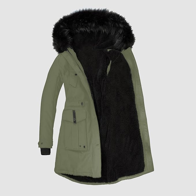 Parka Femme à Capuche en Fourrure - Image 6