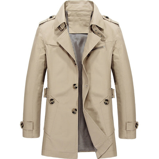 Veste mi-longue ceinturée pour homme - Image 1