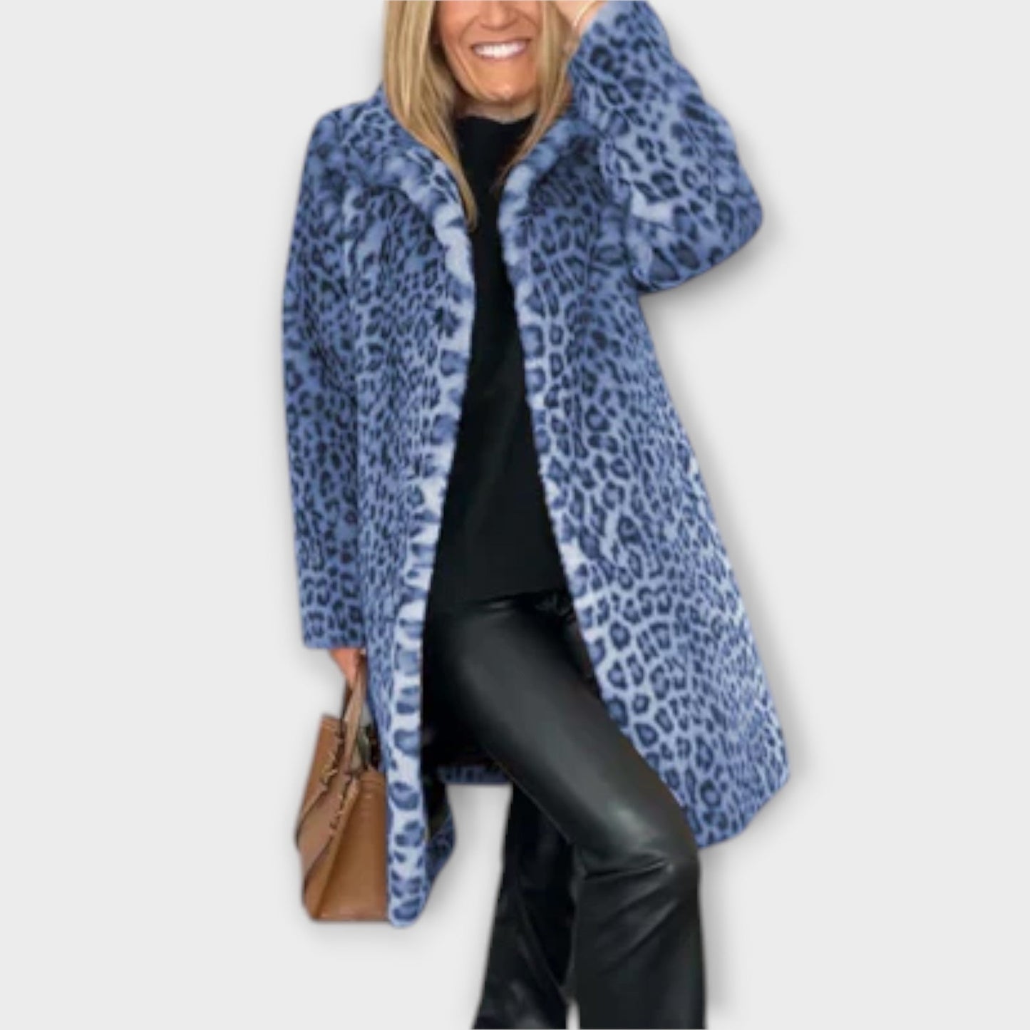 Manteau Long Imprimé Animal Femme - Image 3