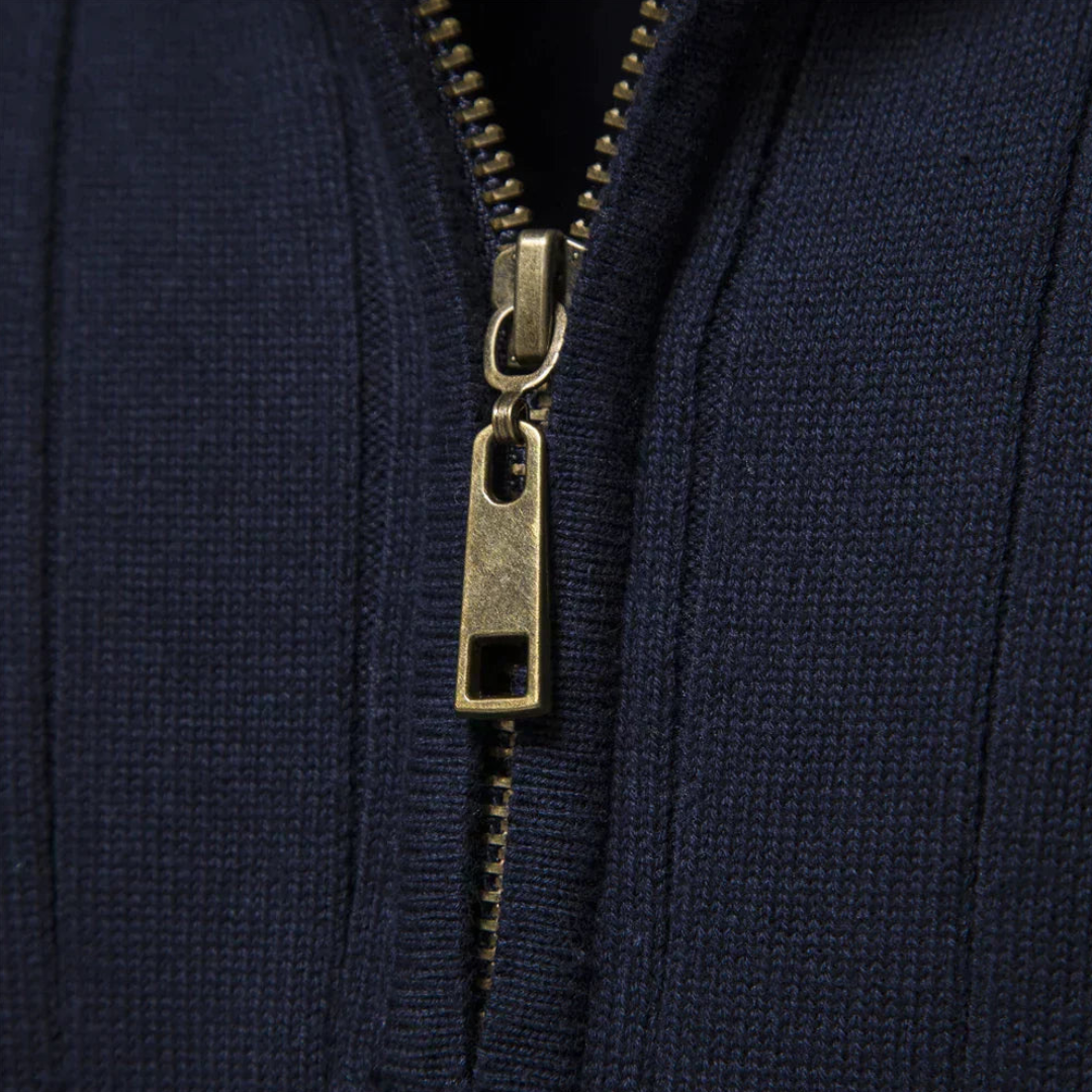 Pull Homme Col Montant Zippé 1/4 - Image 5