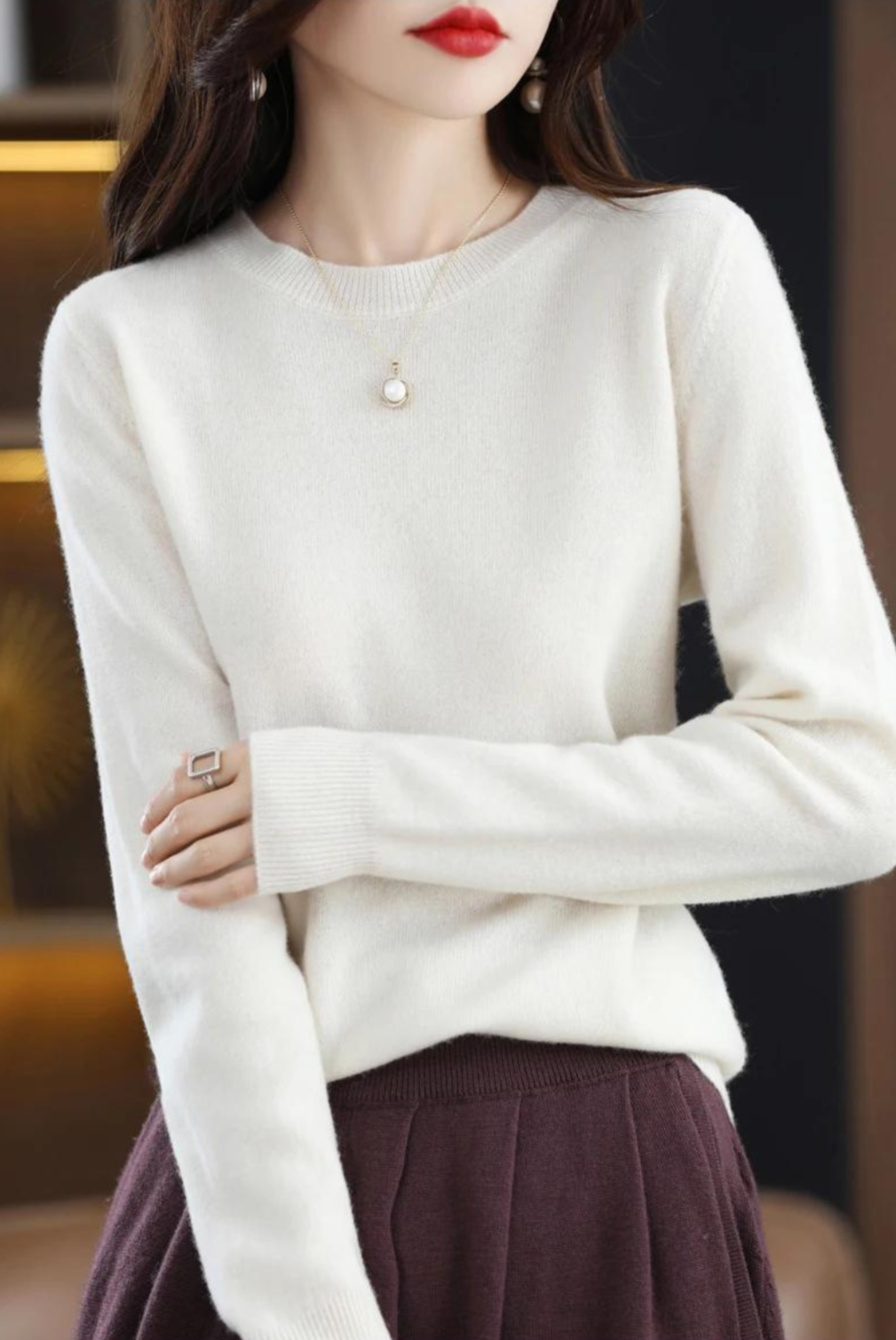 Pull ajusté en tricot pour femme - Image 7