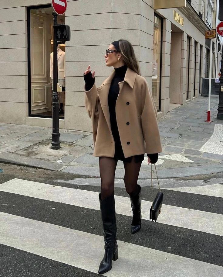 Manteau Court Oversize Femme - Image 1