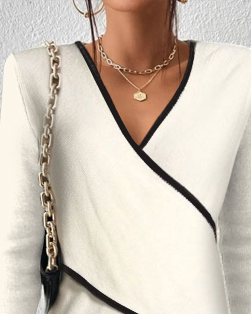 Pull Cache-Cœur à Manches Longues pour Femme - Image 2
