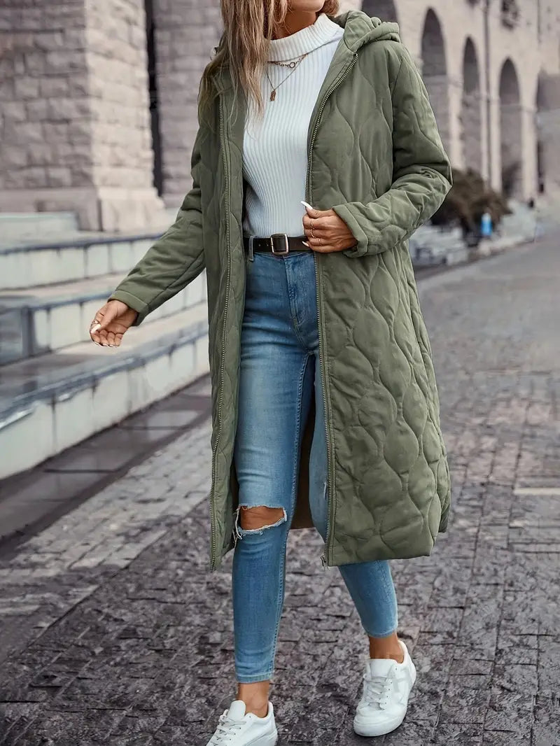 Manteau matelassé à capuche pour femme - Image 5