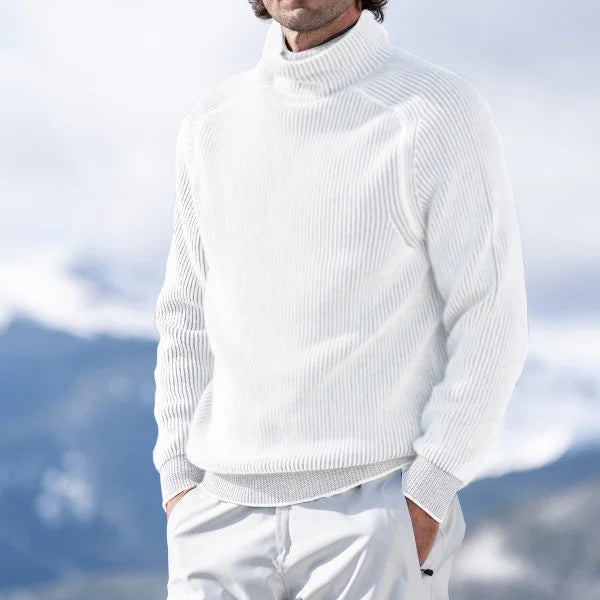 Pull à col roulé côtelé pour homme - Image 4