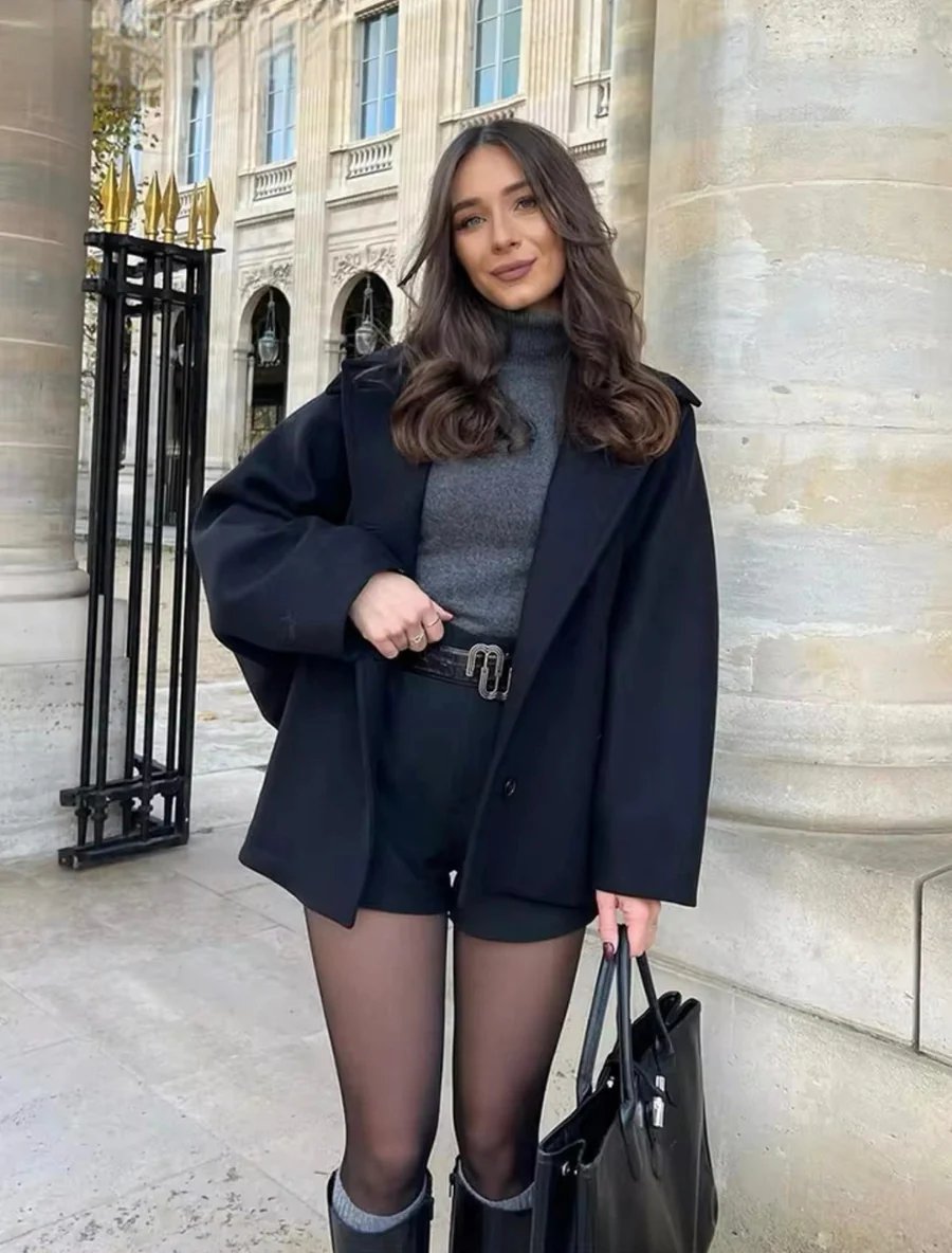 Manteau Court Oversize Femme - Image 2