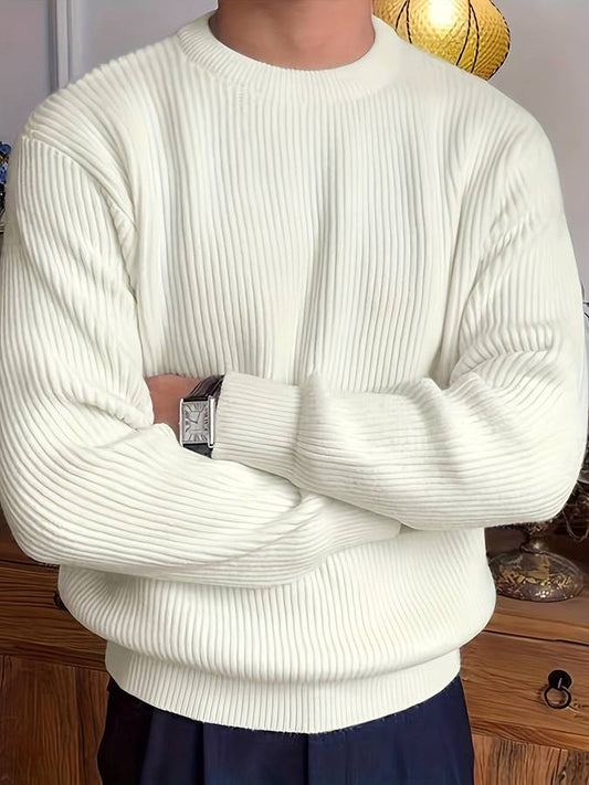 Pull Homme Col Rond Côtelé - Image 1