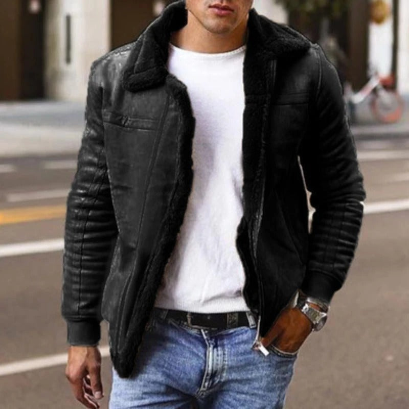 Veste Décontractée Homme Col Sherpa - Image 1