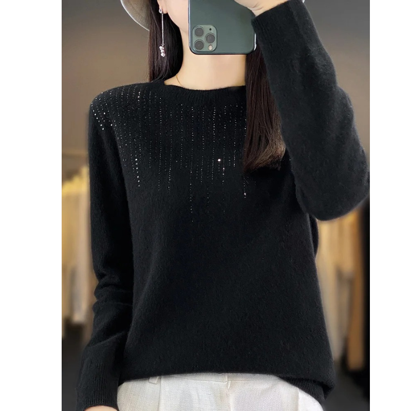 Pull Femme Col Rond Orné - Image 20