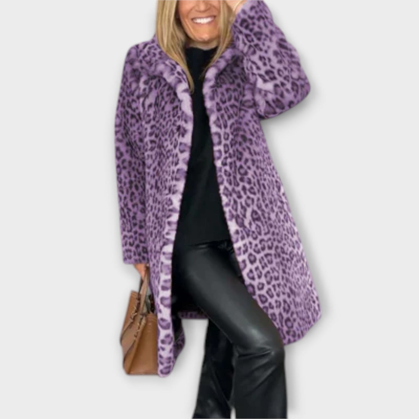 Manteau Long Imprimé Animal Femme - Image 4