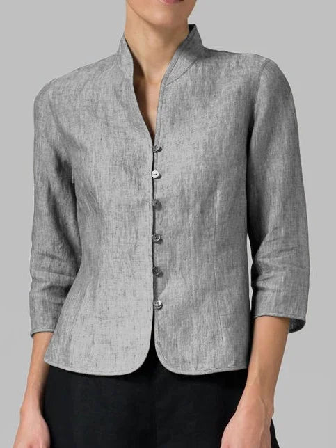 Veste Femme Ajustée Boutonnée - Image 3
