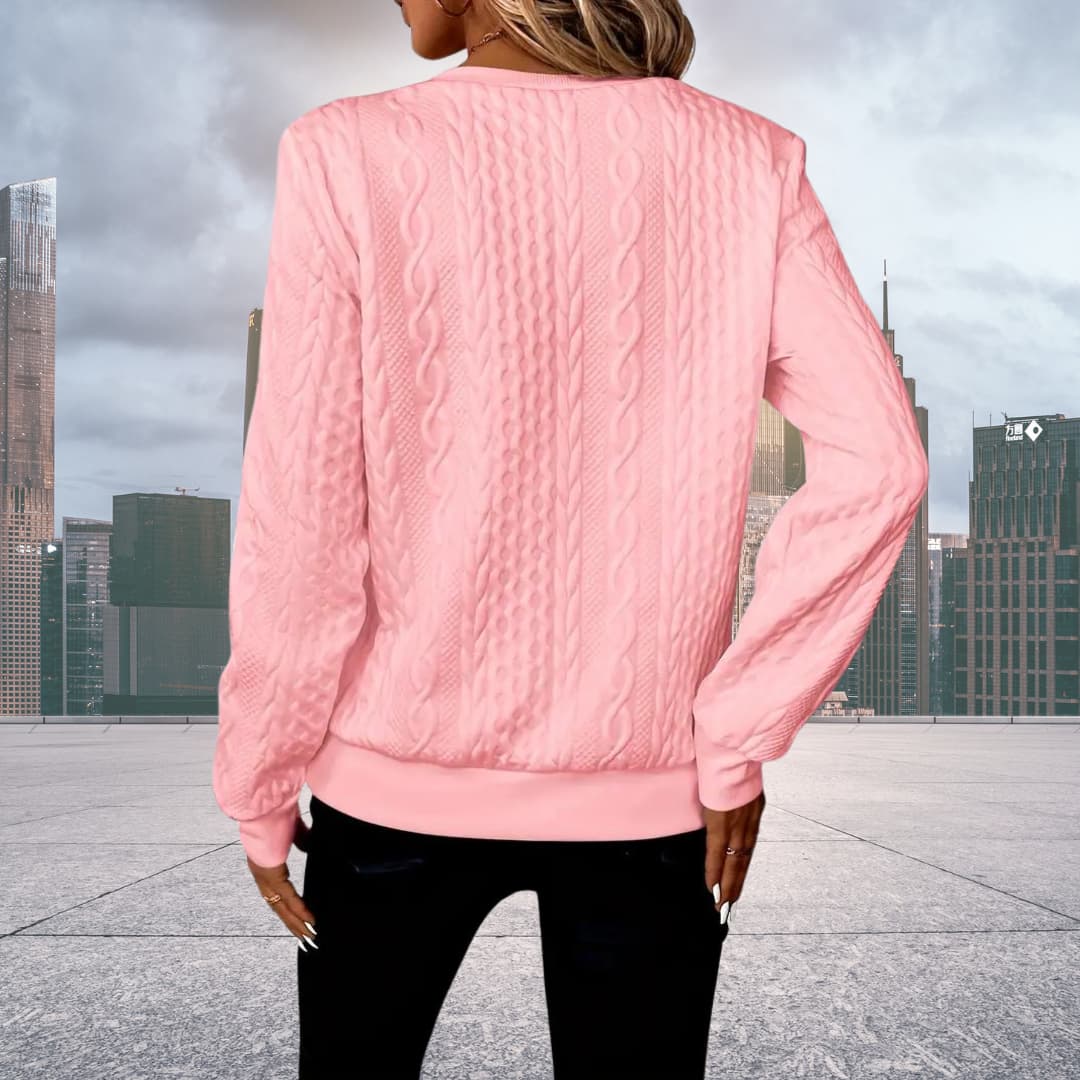 Pull Femme Zippé Tricot Câble - Image 5