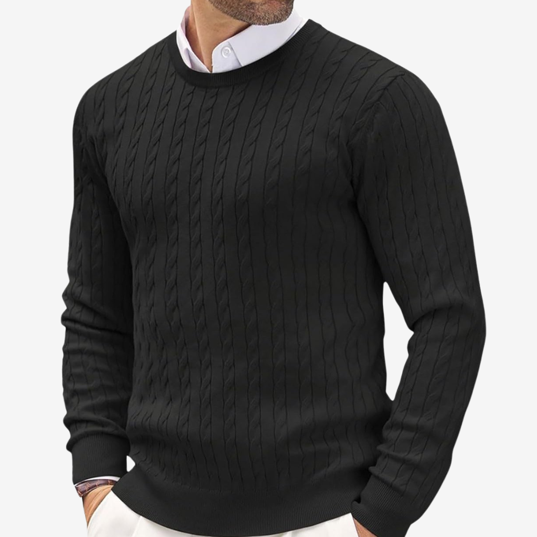 Pull en maille torsadée pour homme - Image 3