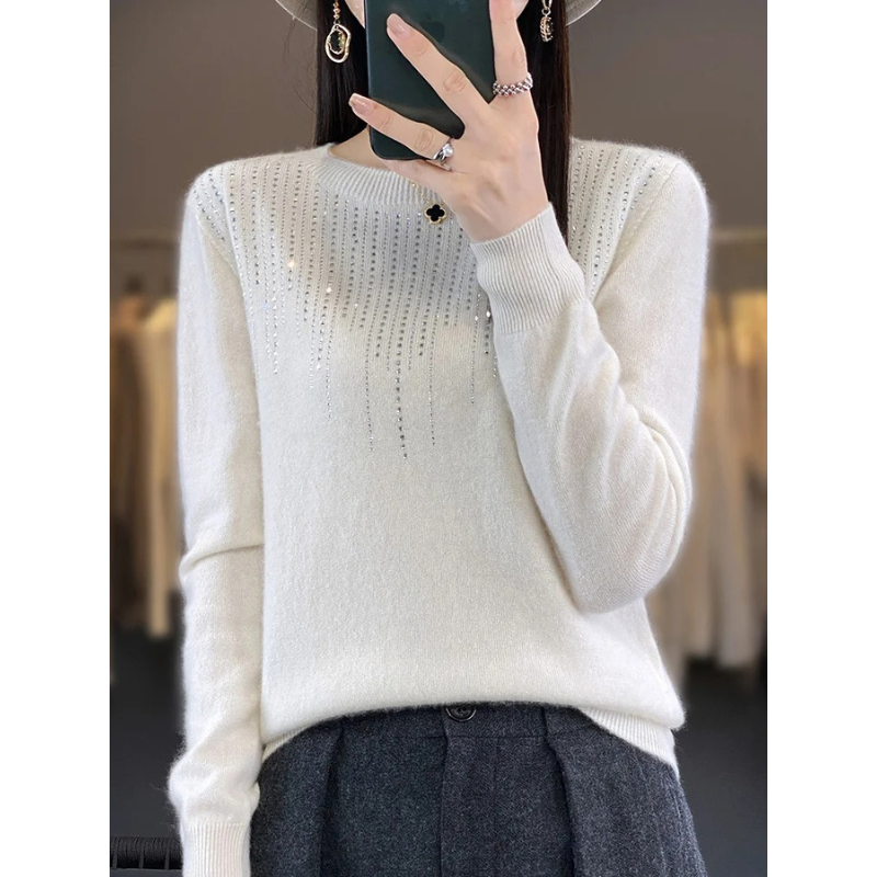 Pull Femme Col Rond Orné - Image 21