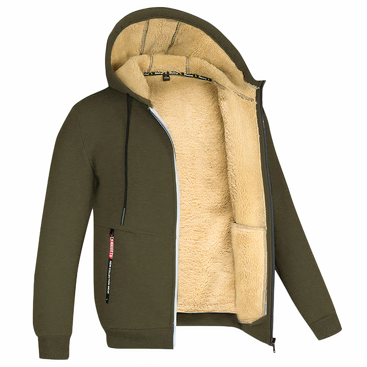 Veste Homme à Capuche Doublée Sherpa - Image 2