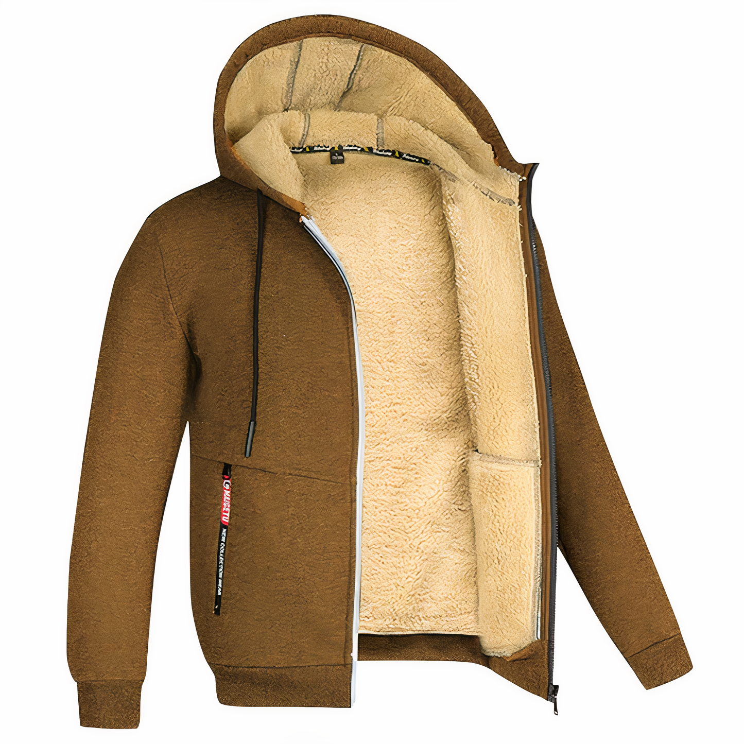 Veste Homme à Capuche Doublée Sherpa - Image 9