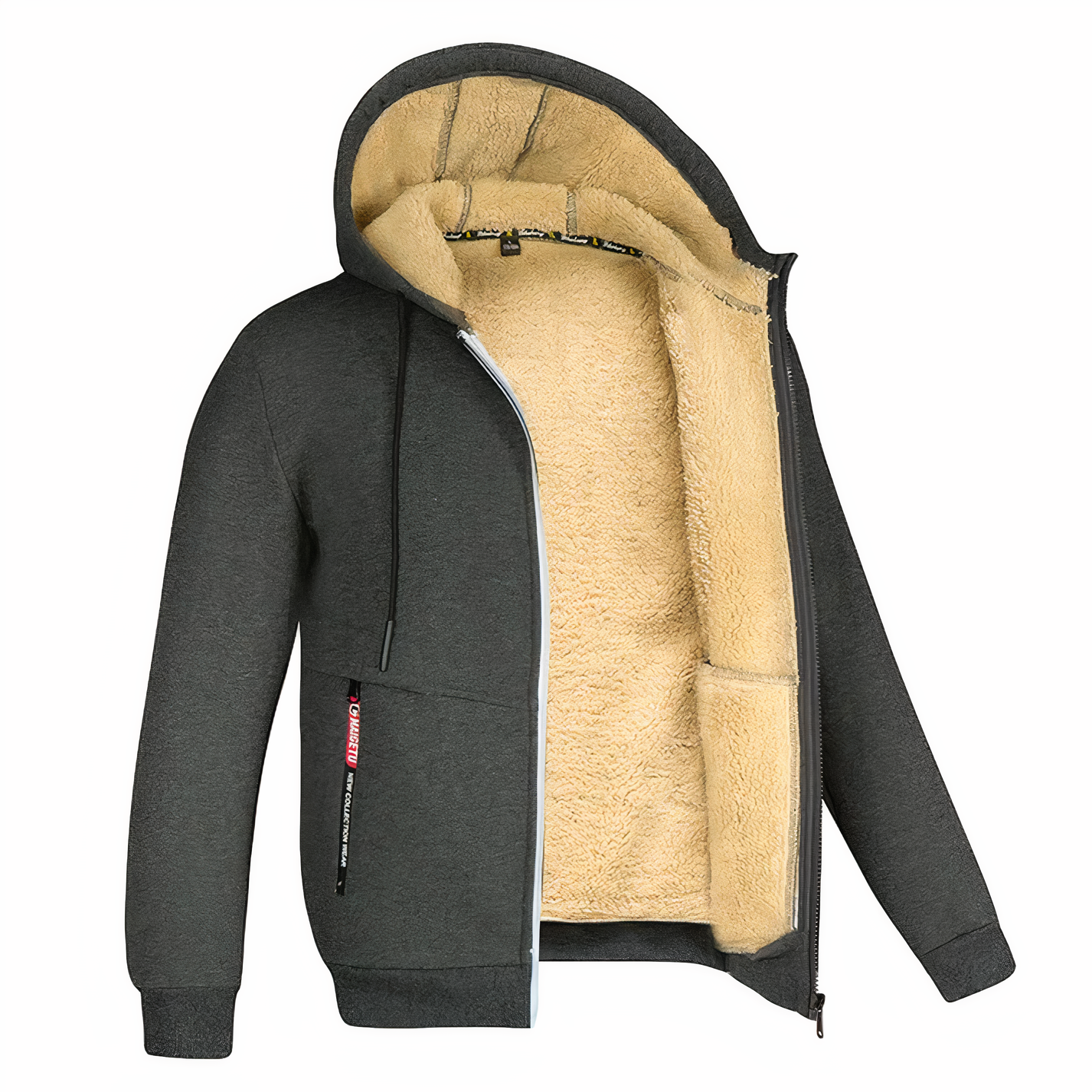 Veste Homme à Capuche Doublée Sherpa - Image 8