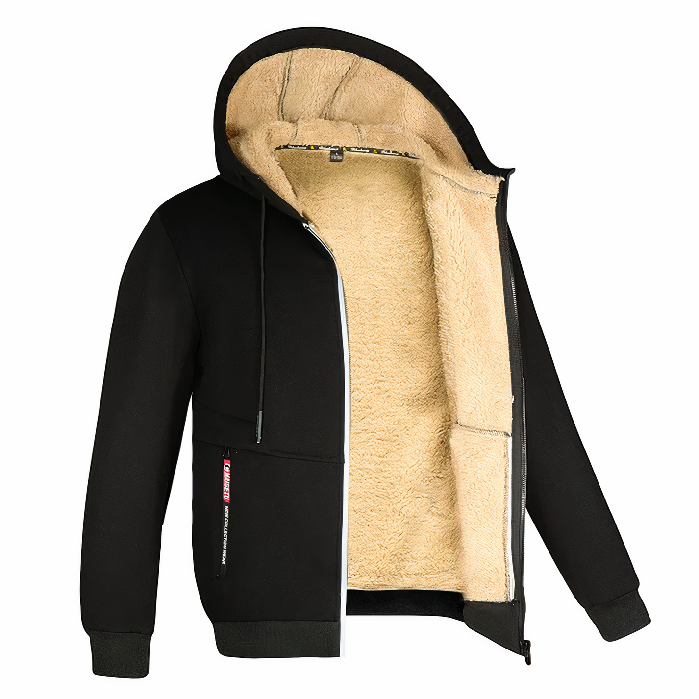 Veste Homme à Capuche Doublée Sherpa - Image 3