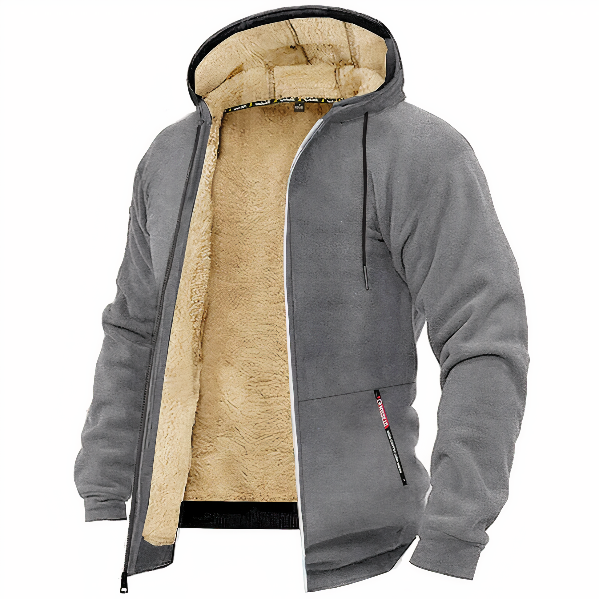Veste Homme à Capuche Doublée Sherpa - Image 7