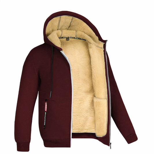 Veste Homme à Capuche Doublée Sherpa - Image 1