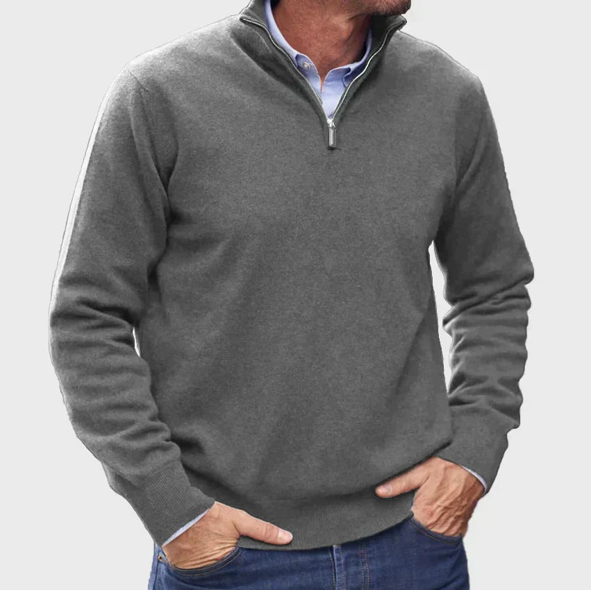 Pull à Manches Longues Homme avec Fermeture Éclair 1/4 - Image 8