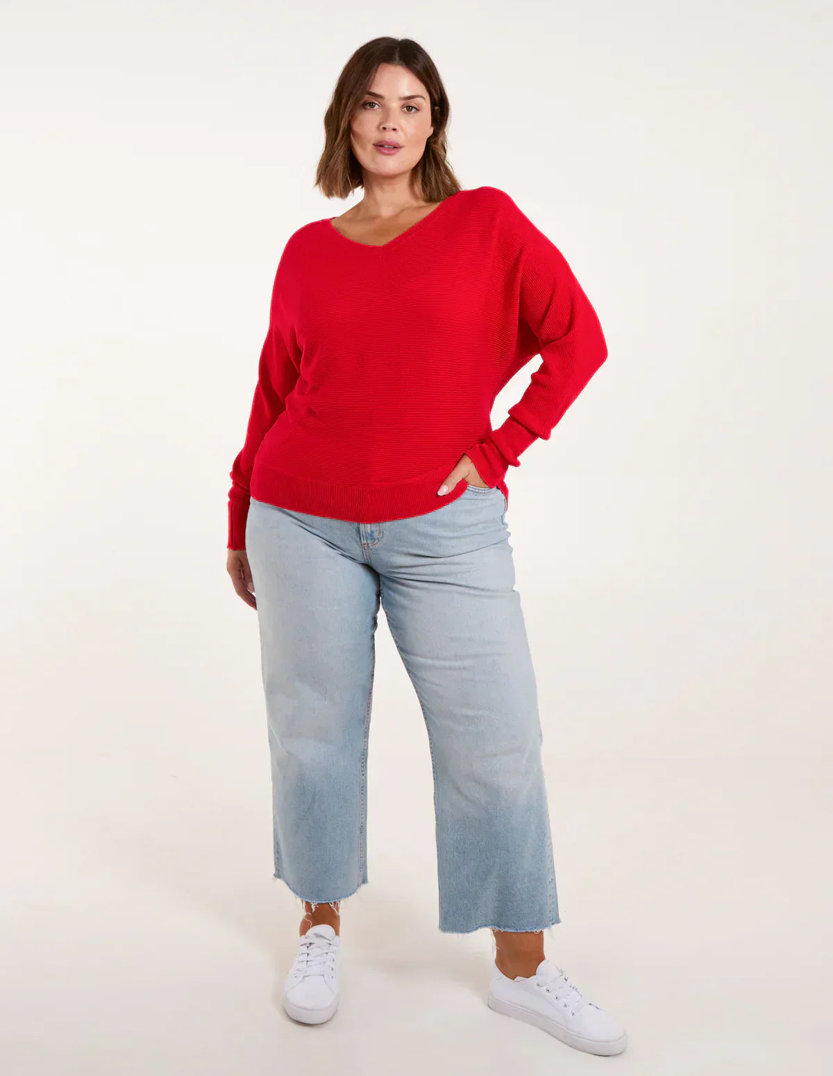 Pull Femme Col V Manches Longues - Image 2