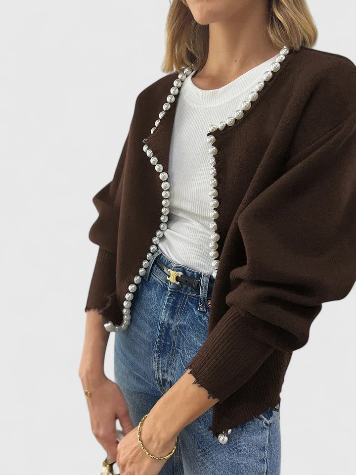 Veste Cardigan Femme Ornée de Perles - Image 17