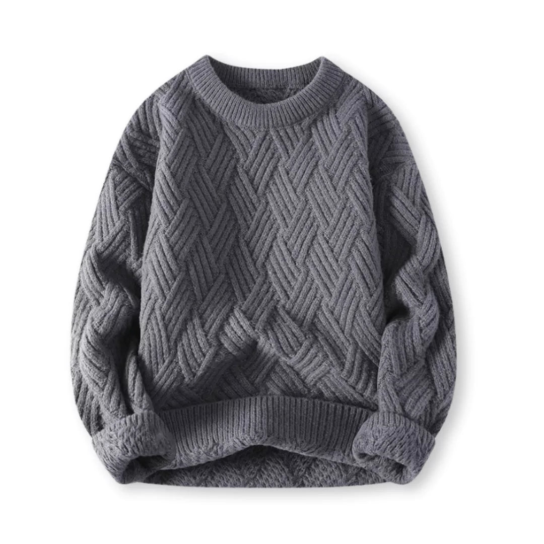 Pull texturé à col rond pour homme - Image 3