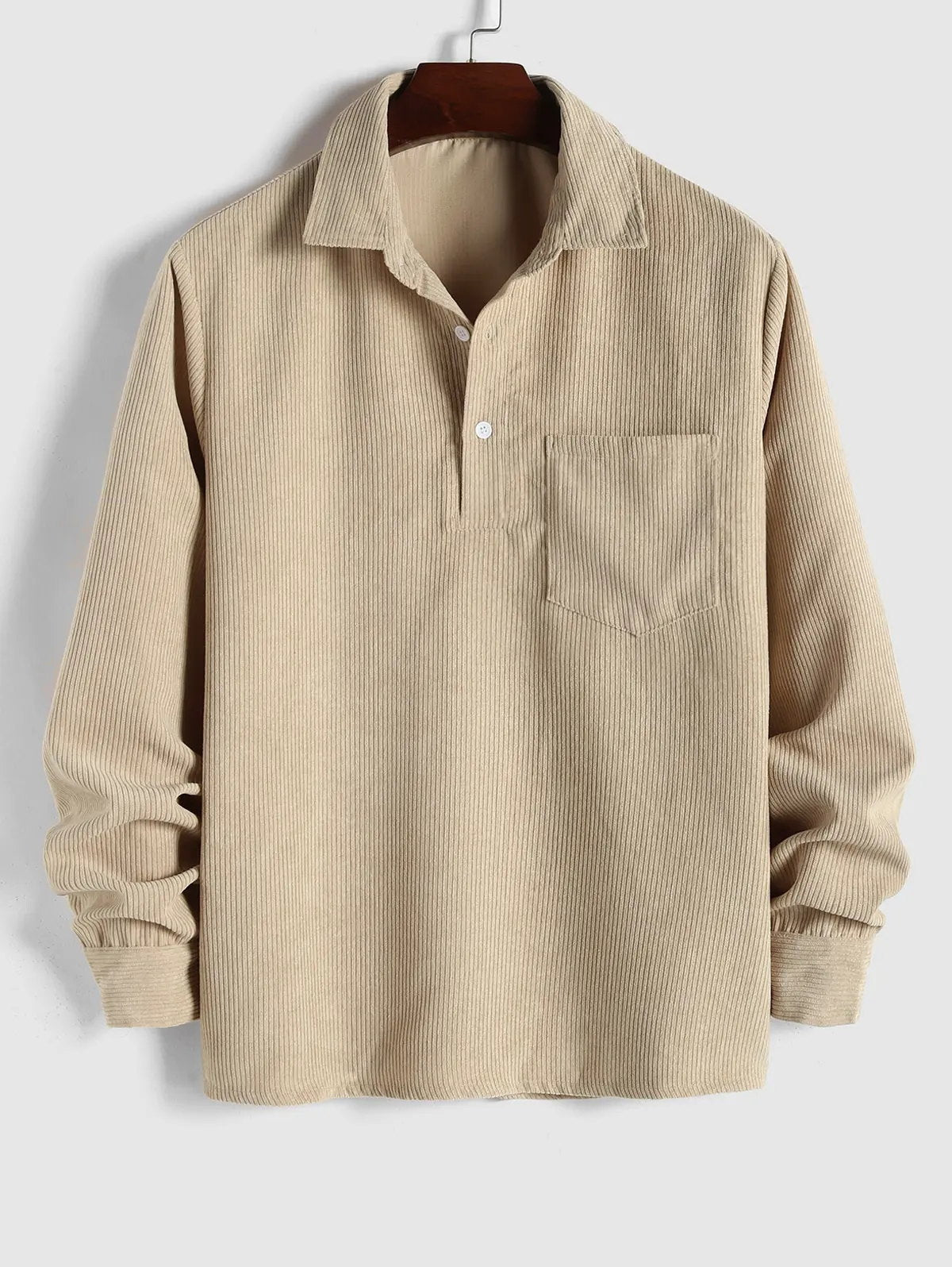 Chemise à Manches Longues et Col Cubain pour Homme - Image 2