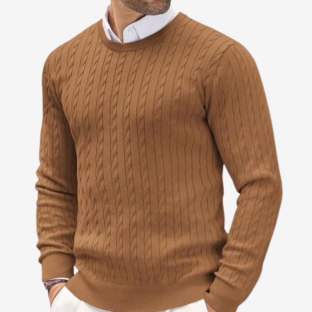 Pull en maille torsadée pour homme - Image 6
