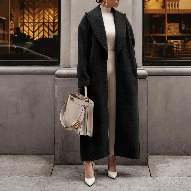Manteau Femme à Revers Oversize - Image 8