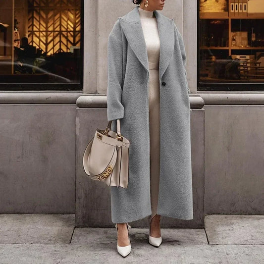 Manteau Femme à Revers Oversize - Image 1