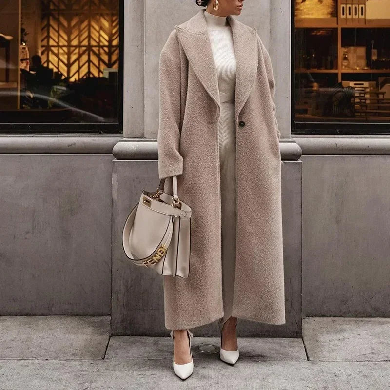 Manteau Femme à Revers Oversize - Image 2
