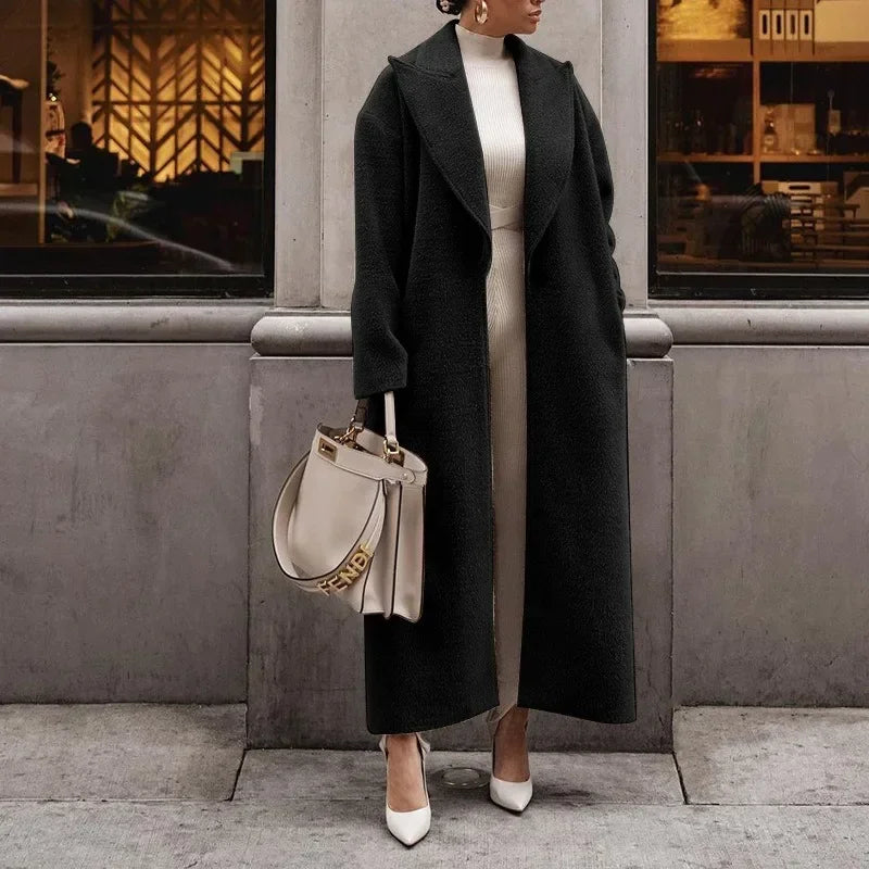 Manteau Femme à Revers Oversize - Image 3