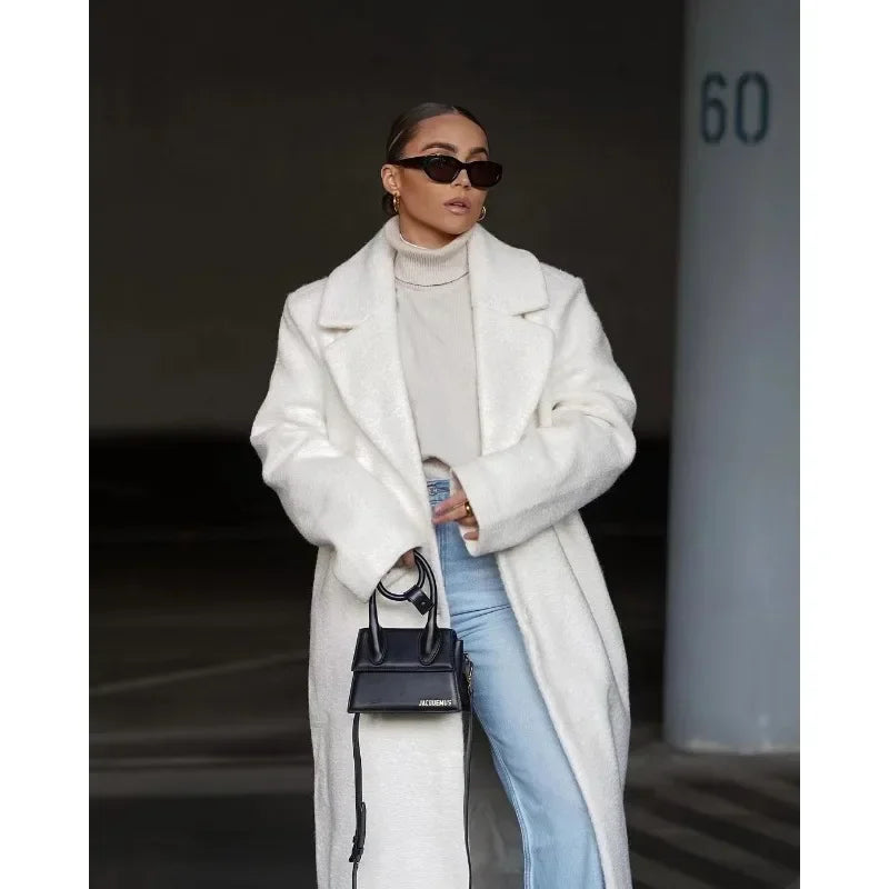 Manteau Femme à Revers Oversize - Image 5