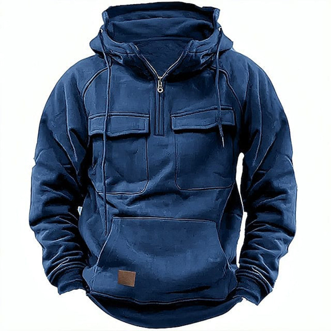 Sweat à Capuche Homme Demi-Zip - Image 3