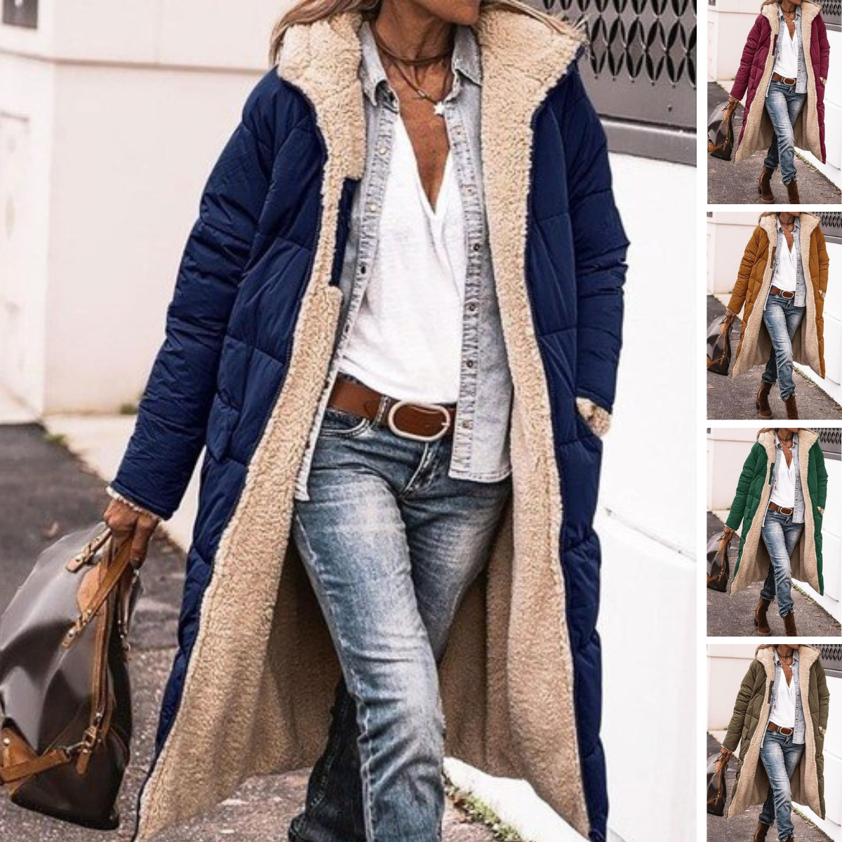 Manteau Long Rembourré à Capuche pour Femme - Image 15