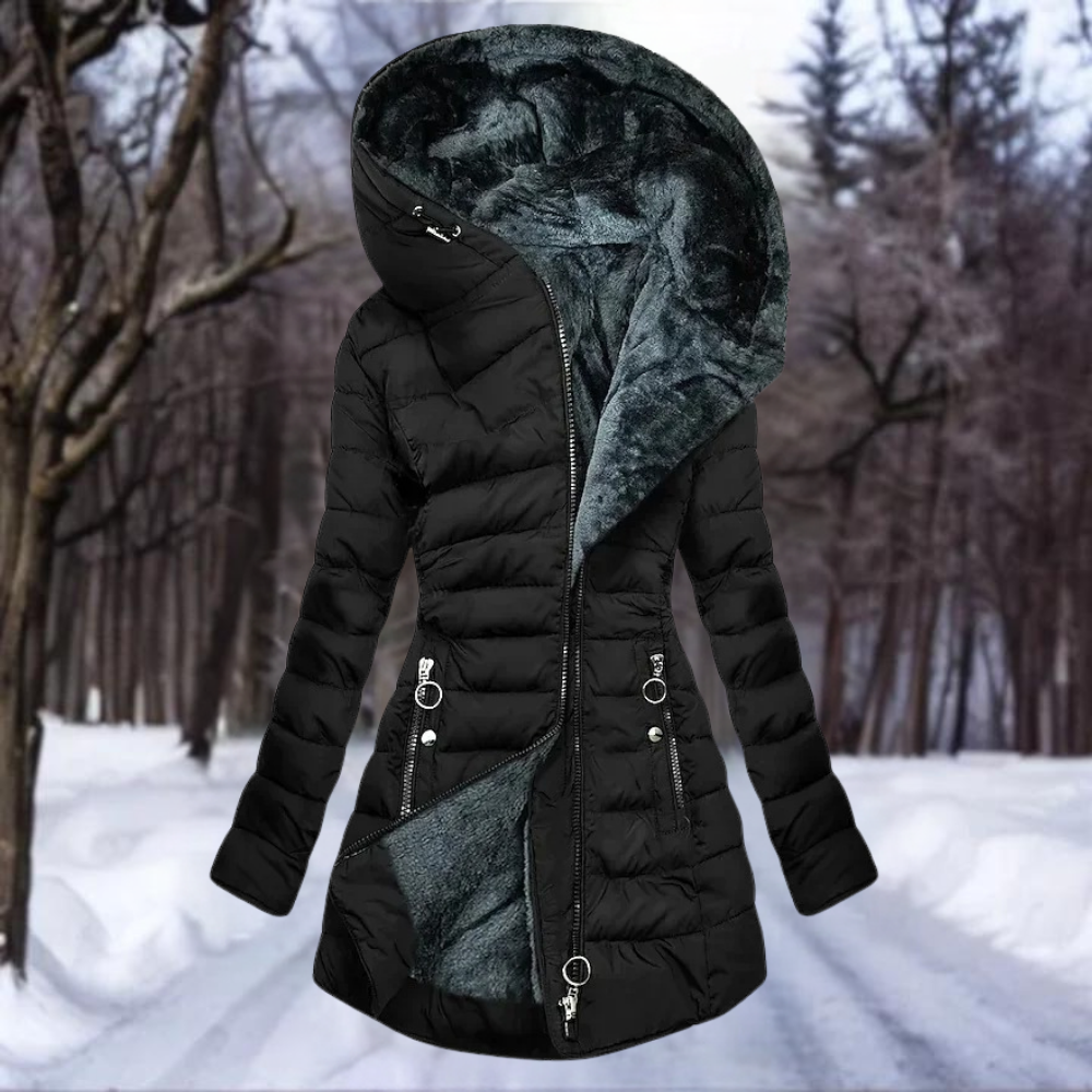Manteau Rembourré Matelassé à Capuche pour Femme - Image 3