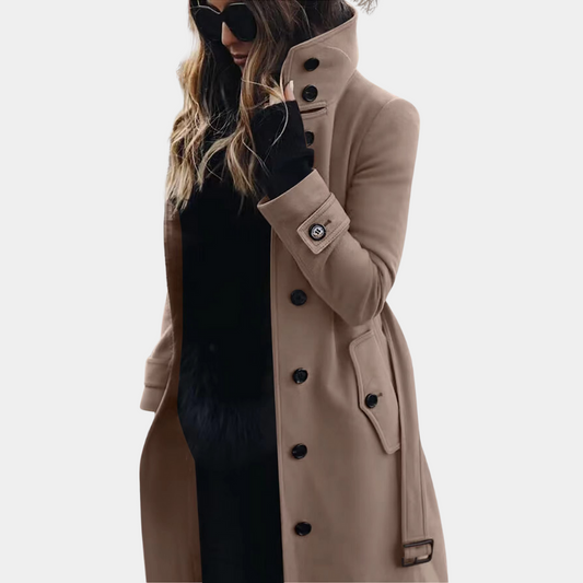 Manteau croisé ceinturé pour femme - Image 1