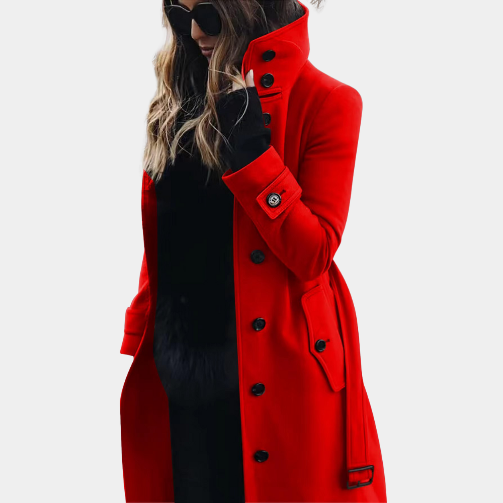 Manteau croisé ceinturé pour femme - Image 3