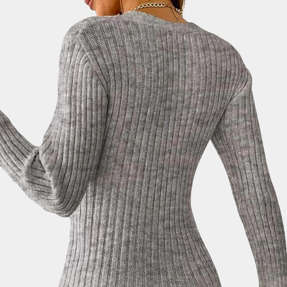 Pull Femme Cache-Cœur Col V - Image 4